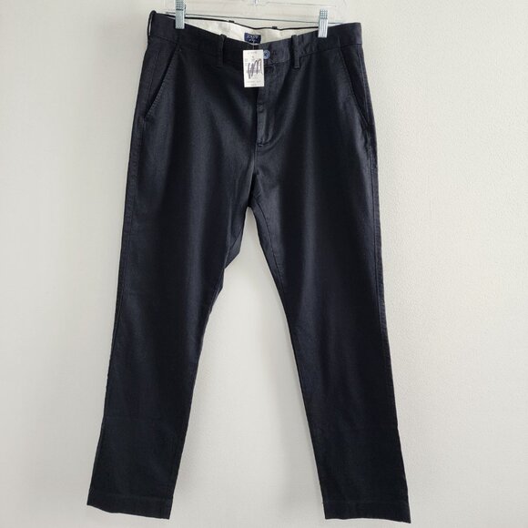 NWT J.Crew Factory Athletic Slim Pants Chinos Black Mens Size 32x30 - Picture 1 of 8